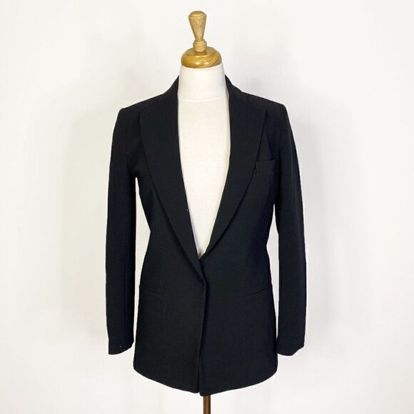 Robert Rodriguez Black Notch Lapel Hi-Lo Blazer - Picture 3 of 8
